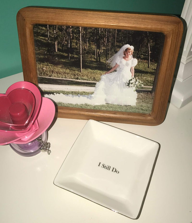 Simply Charmed I Still Do Gift for Wife or Husband â€“ Aniversary or Valentine's Day Gift - Ceramic Jewelry Dish or Ring Holder â€“ Elegant Trinket Tray - Image 4